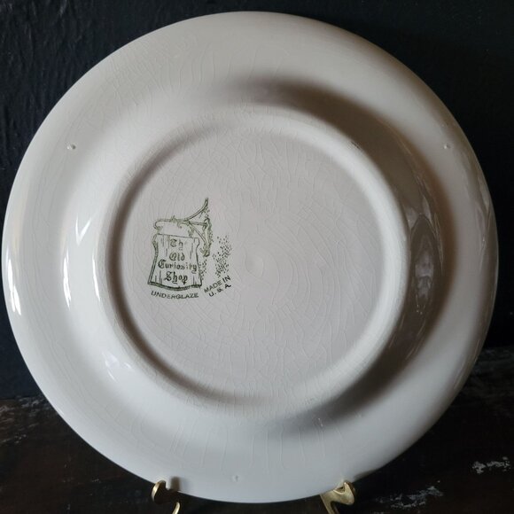 Vtg "The Old Curiosity Shop" Dinner Plate Currier & Ives Royal China *Crazing - Picture 6 of 9